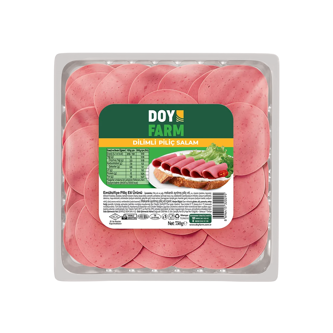 Dilimli Piliç Salam 750 gr