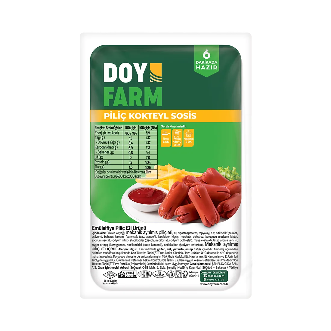 Piliç Minik Sosis 330gr