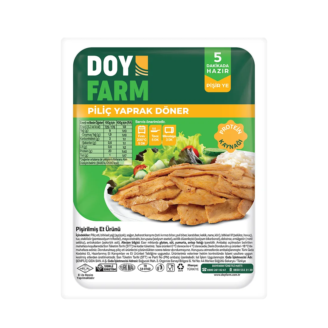Piliç Yaprak Döner 200gr